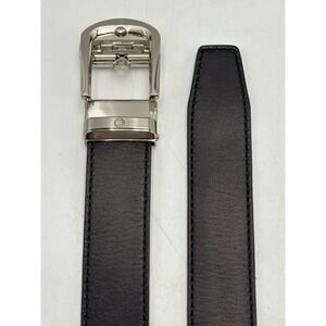 Nexbelt Ratchet Belt Mens Black  Smooth Leather Adjustable No Holes Buckle 47"